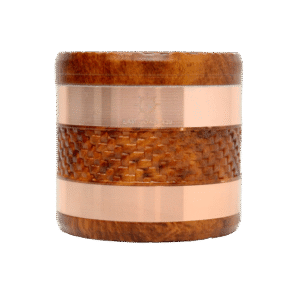 EC420 Weaving Wood Style 63mm 4 Piece Grinder - Orange/Copper