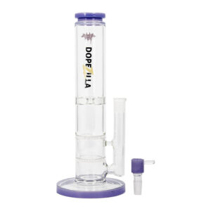 12" Dopezilla Cerberus Water Pipe - Milky Purple